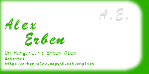 alex erben business card